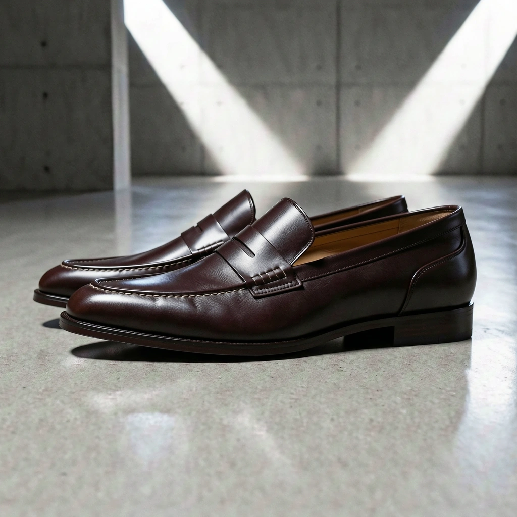 Premium men's footwear photography